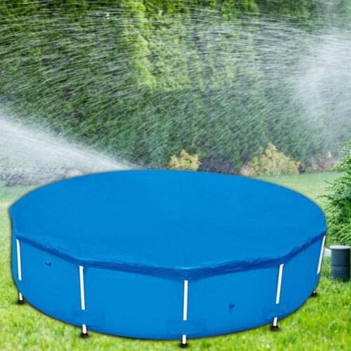 Folding Pool Cover For Round Above Ground Swimming Pools Inflatable Ground Cloth PVC Home Thicken Rainproof Durable Pool Mat