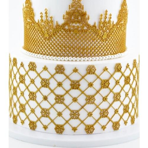 Sugarcraft Embossed Silicone Baking Mould Silicone Fondant Cake Border Decoration Lace Mats