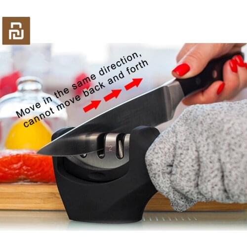 Xiaomi Knife Sharpener 3 in 1 Diamond Coated&Fine Rod Knife Shears and Scissors Sharpening stone System Stainless Steel Blades