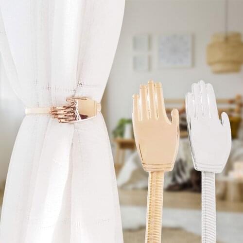 Spring Design Curtain Hooks Tiebacks Electroplated Metal Material Buckle Clips Holdbacks Curtain Tiebacks For Living Room Decor