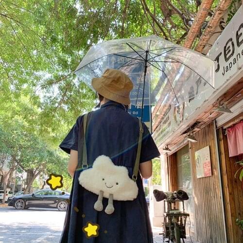 1 PCS Cute design cartoon white cloud womens handbag casual cool girl shoulder bag simple fashion women messenger bag