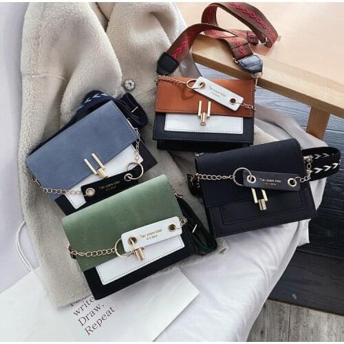 Women Mini Handbags Shoulder Crossbody Bags Flap Wide Shoulder Strap Messenger Bag