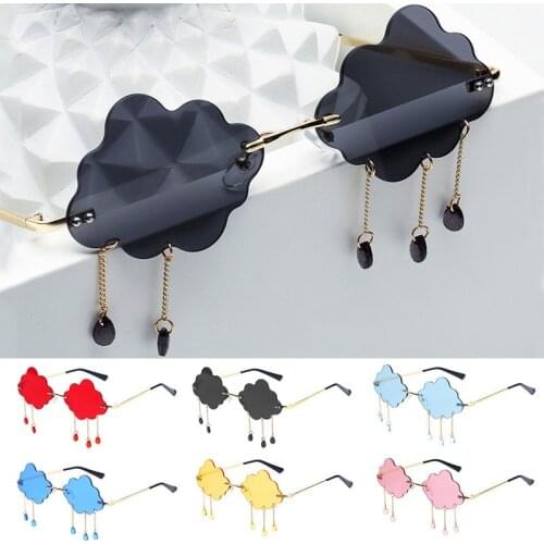 Women Sunglasses Personalized Rimless Sunglasses For Women Vintage Retro Glasses Female Unisex Steampunk Cloud Style