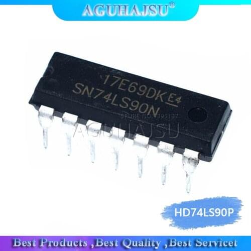 10PCS HD74LS90P DIP14 HD74LS90 DIP SN74LS90N 74LS90 SN74LS90 74LS90N new and original IC
