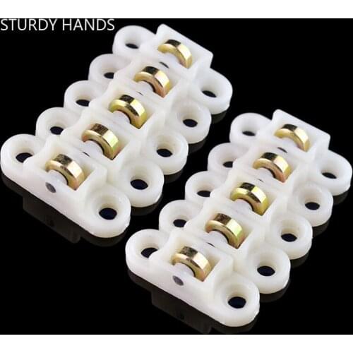 10pcs/lot Cupboard Drawer Single Wheel Pulley Screen Window Nylon Sliding Roller Wheel Sliding Door Window Hardware Accessories