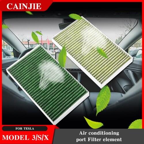 2021 Air Conditioning Port Filter Element For Tesla Model 3 X S Accessories Model3 Freshener Car Intake Protection