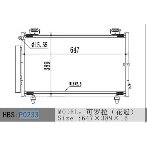 CAR AC CONDENSER for Toyota Corolla 8845012241 8845012240 884501-2241 884501-2240