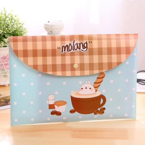 12pcs / lot Korean students cute A4 paper bags fresh floral transparent file folders snap kits office supplies