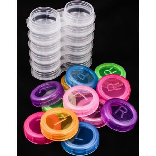 1pair Contact Lens Case Double Case Contact Lens Case Soak Storage Case Small Clear Eyewear Box Container Contact Lens