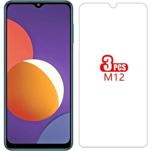 Case for samsung m12 cover screen protector tempered glass on samsun galaxy m 12 12m protective phone coque bag armor samsungm12