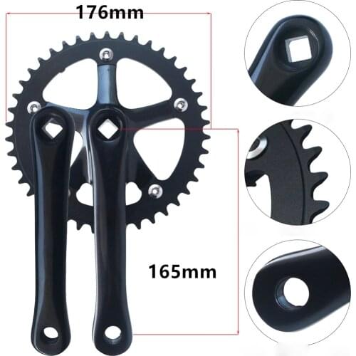 Mountain Bike Crankset Aluminum Alloy Crank 165mm Road Bicycle 176mm Diameter Chainwheel 130BCD 42T Disc Cycling Part Lightweigt
