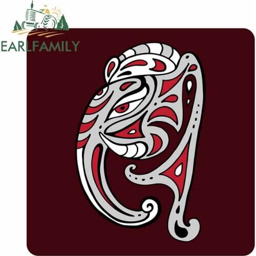 EARLFAMILY 13cm x 12.9cm For Elephant Head Car Stickers Car Accessories Decal Occlusion Scratch Waterproof For JDM SUV ATV