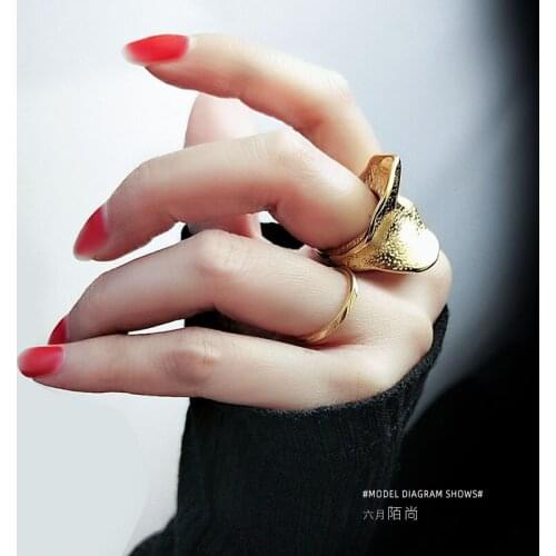 French designer explodes special-shaped rings, titanium steel jewelry, three layers of real gold plating, no need to take a bath