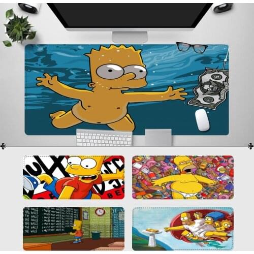 Cute Cartoon Homer Bart Gaming Mouse Pad Gaming MousePad Large Big Mouse Mat Desktop Mat Computer Mouse pad For Overwatch