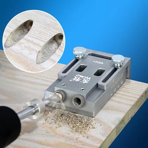 Pocket Hole Puncher Woodworking Punching Locator Carpenter DIY Guide Tools 15° Oblique Hole Jig Punch Positioning 9mm