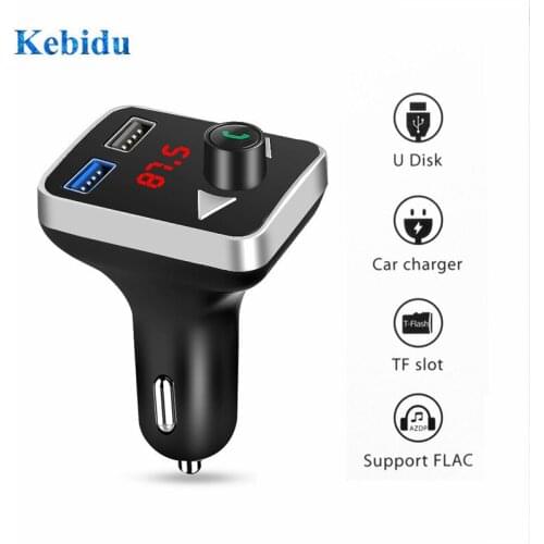 KEBIDU Car Bluetooth FM Transmitter Wireless Handsfree Audio Receiver Auto MP3 Player 3.1A Dual USB Fast Charger For iPhone