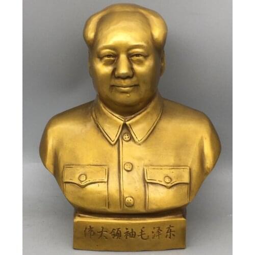 China brass Chairman MAO bust crafts statue