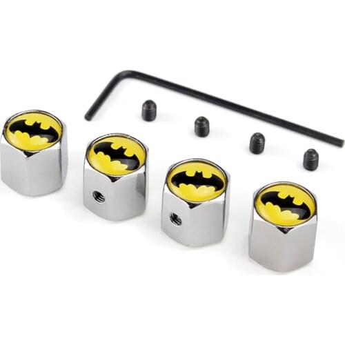 4pcs/set Bat Pattern Car Valve Caps Car Trunk Bicycle Motorcycle Wheel Air Valve Cap Car Accessories for Honda Civic 2016 2019