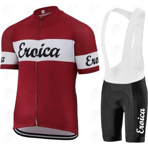 Summer Hispania Pro Team Retro Cycling Jersey Set Men Red/Blue Road Racing Bike Wear Clothing MTB Vintage Bicycle Clothes Shirts
