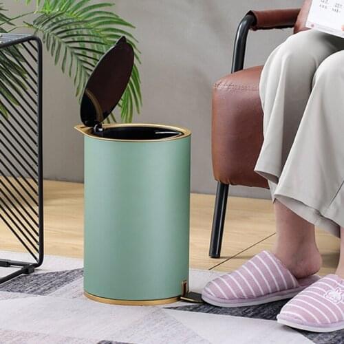 Fashion Bedroom Trash Bin Kitchen Luxury Trash Can Nordic Creativity Living Room Rangement Cuisine Kitchen Storage BC50LJT