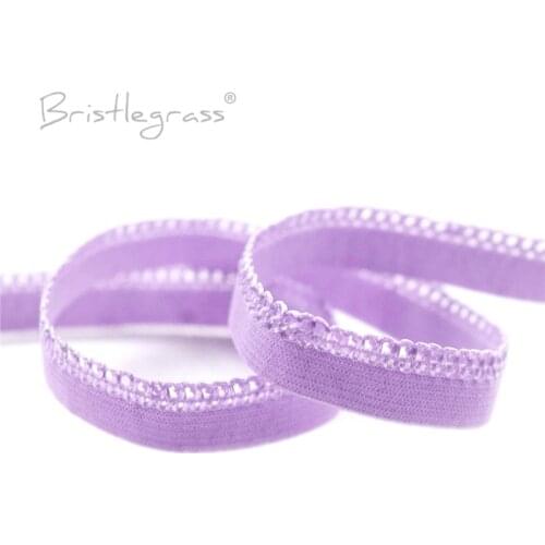BRISTLEGRASS 2 5 Yard 3/8" 10mm Picot Loop Frilly Lace Trim Elastic Decorative Spandex Band Tape Underwear Lingerie Dress Sewing