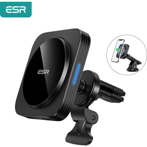 ESR Magnetic Car Phone Holder in Car Holder for iPhone 12 Pro Max HaloLock 15W Charger Car Wireless Chargers for iPhone 12 Mount