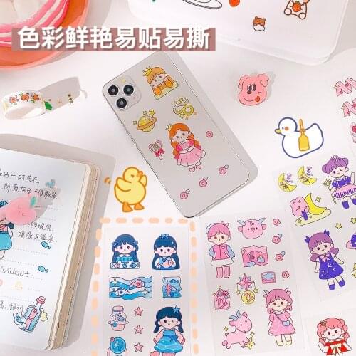 Cute Cartoon 12 Constellation Decoration Sticker Pack Girl Pet Waterproof Aesthetic Sticker for Glass Refrigerator