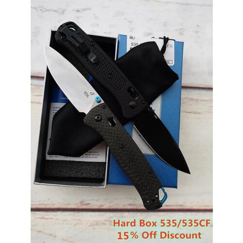 Newest 535 / Black 535BK Nylon Handle Mark S30v / Carbon Fiber Mark S90V Blade EDC Camping Hunting Kitchen Outdoor Folding Knife