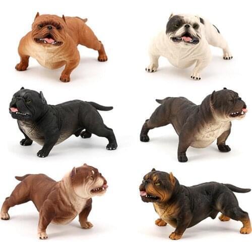 New Simulation Plastic Animals Shar Pei Dog Bulldog Action Figure Education Biology Props Decoration Adult Children Toy Biologia
