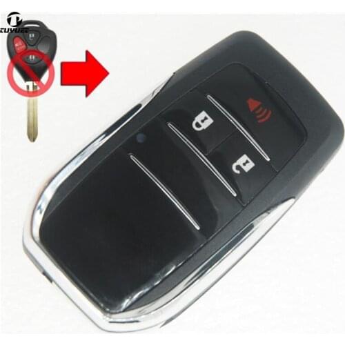 New Arrival ! 2+1 Buttons Key Shell For Toyota AV4 Wish Camry Hiac Corolla Modified Flip Folding Remote Blank 1PCS/ 5PCS