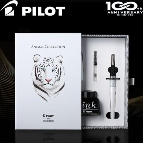 PILOT 88G Fountain Pen Set FP-MR2 F/M Animal Pattern Series Metal Material Business Office School Supplies Ink Gift Box