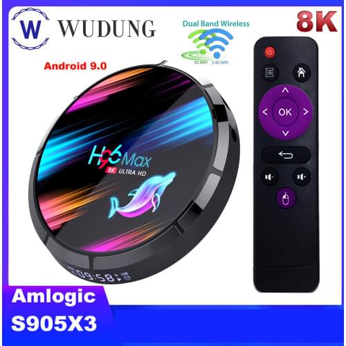 H96 MAX X3 Android 9.0 TV Box Amlogic S905X3 4K 2.4G 5G 1000M Wifi 4GB RAM 64GB 128GB ROM BT4.0 8K Smart TV Box
