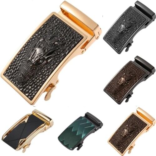 Genuine Mens Belt Head Belt Buckle, Leisure Belt Head Business Accessories Automatic Buckle Width 3.5CM luxury fashion men belt