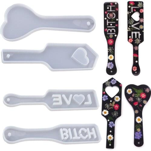 4 Types Tray Resin Molds Paddles Beat Silicone Moulds for DIY Epoxy Resin Serving Board Kitchen Decoration