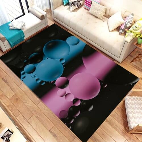 Blue and Purple Circles, Abstract Rug, 3d Print Rug, Modern Rug,Home Decor Carpet,For Living Room Rug, Area Rug, Non Slip Rugs