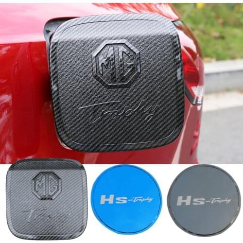 Car Fuel Tank Cap Sticker for MG 6 HS Trophy Logo Carbon Fiber Emblem Side Decal Body Badge Cover Auto Modification Accessories