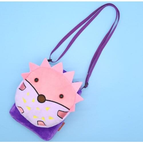 Girls Shoulder Bag Cute Kawaii Plush Hedgehog Sling Bag Messenger Bag Kids Keys Coin Purse Lovely Princess Mini Handbag