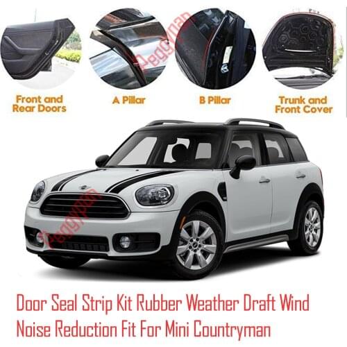 Door Seal Strip Kit Self Adhesive Window Engine Cover Soundproof Rubber Weather Draft Wind Noise Reduction For Mini Countryman