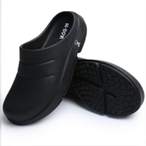 High Quality EVA Non-slip Waterproof Oil-Proof Kitchen Work Shoes Master Cook Restaurant Chef Shoes Flat Sandals Safety Shoes