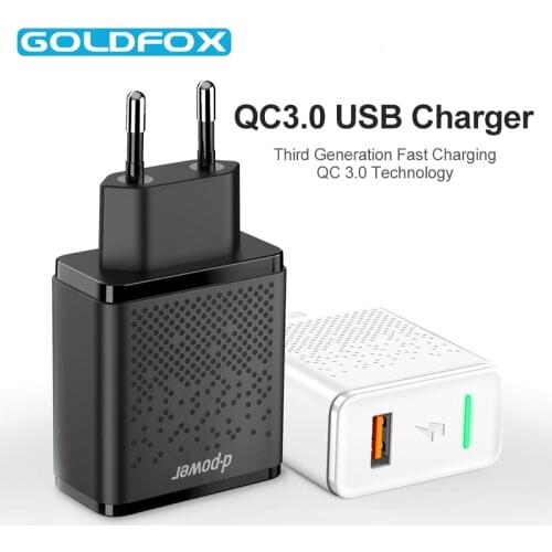 18W Quick Charge 3.0 USB Charger for Samsung Xiaomi Huawei iPhone Mobile Phone Charger Fast Charging Wall Charger Power Adapter