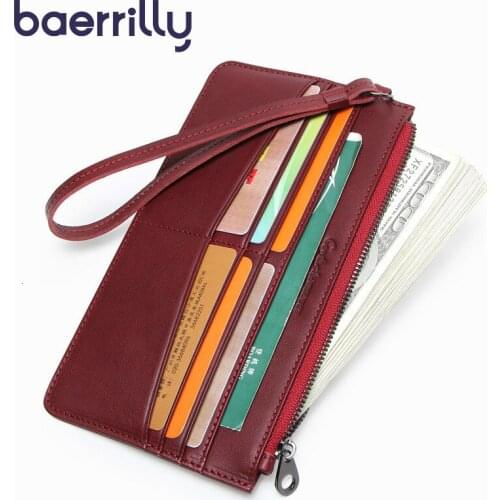 2019 Genuine Leather Coin Purse Women Wallet Female Rfid Card Holders Passport Cover Short Women Clutch Bag Porte Monnaie Femme