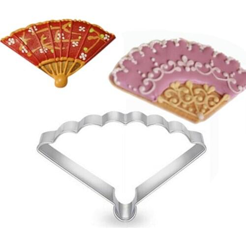 1PC Chinese Fan Shape Cookie Cutter Household DIY Practical Baking Tools Rice Fruit Cookie Biscuit Chocolate Soap Cutting Tools