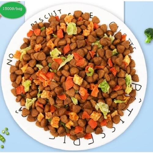 1500g Nutritious Dog Food mixed with Fresh grains vegetables for Puppy Adult dog Delicious Food Feeder pet food