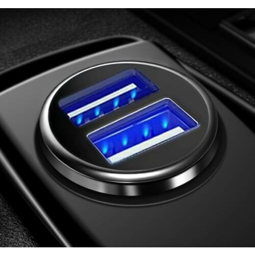 3.1A 2 Port Dual Charger USB Car Cigarette Lighter Socket With Voltage Charging LCD Display USB Power Adapter Charger 12v 24v