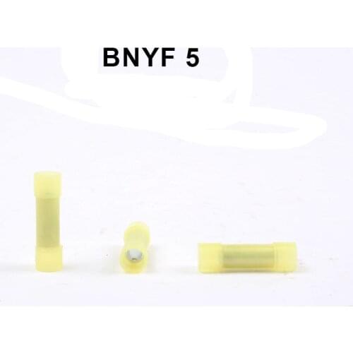 50 Pcs BNYF5 Cold pressed,Long Full Insulated Middle Joints Nylon brass Splice Connectors terminal AWG12-10 4-6mm2