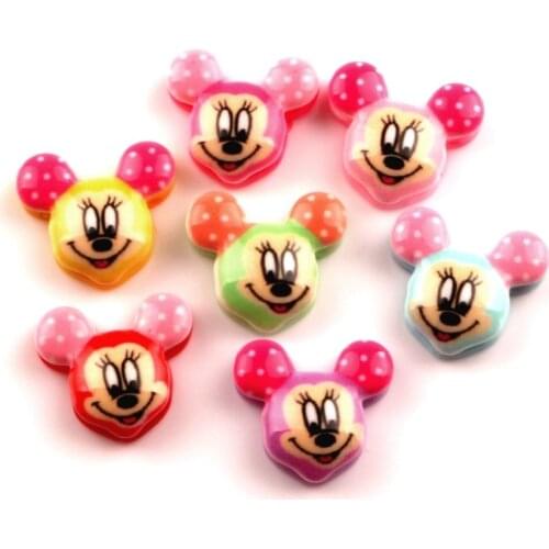 50Pcs Mixed Resin Mouse Decoration Crafts Beads Flatback Cabochon Scrapbooking For Embellishments Kawaii Diy Accessories
