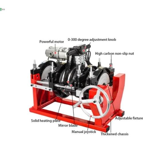 63-200 four-ring manual screw hand crank hot melt machine butt welding machine butt welding machine welding pipe PE fuser weldin