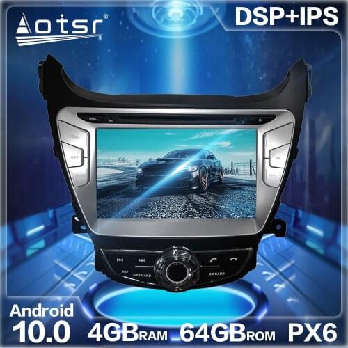 Android 10. 4GB+64GB Car GPS Navigation Auto Stereo Multimedia For Hyundai ELANTRA 2011-2013 no DVD Radio Player Headunit DSP