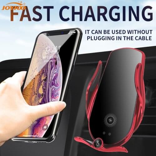 15W Fast Charging Car Mobile Wireless Charging Bracket Electric On Touch Sensor Built-in Battery Universal Support