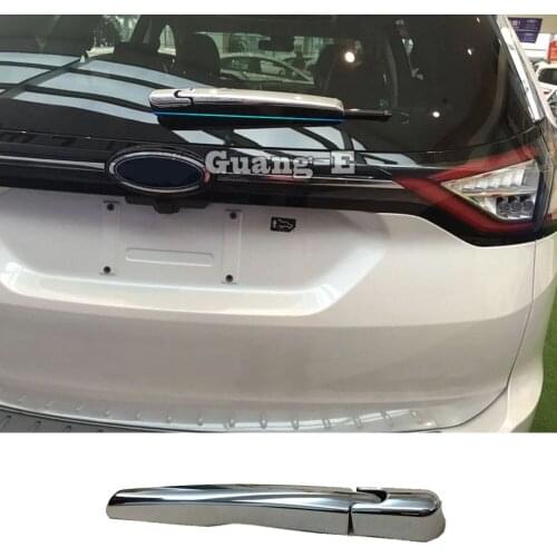 Car Styling ABS Chrome Rear Glass Wiper Wash Nozzle Frame Trim Tail Window Trims Parts 2pcs For Ford EDGE 2015 2016 2017 2018
